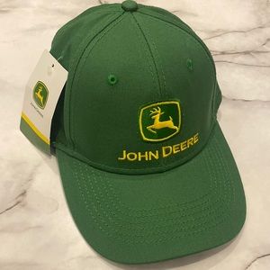 New With Tag JOHN DEERE Dad Hat Classic Green Logo Adjustable Back